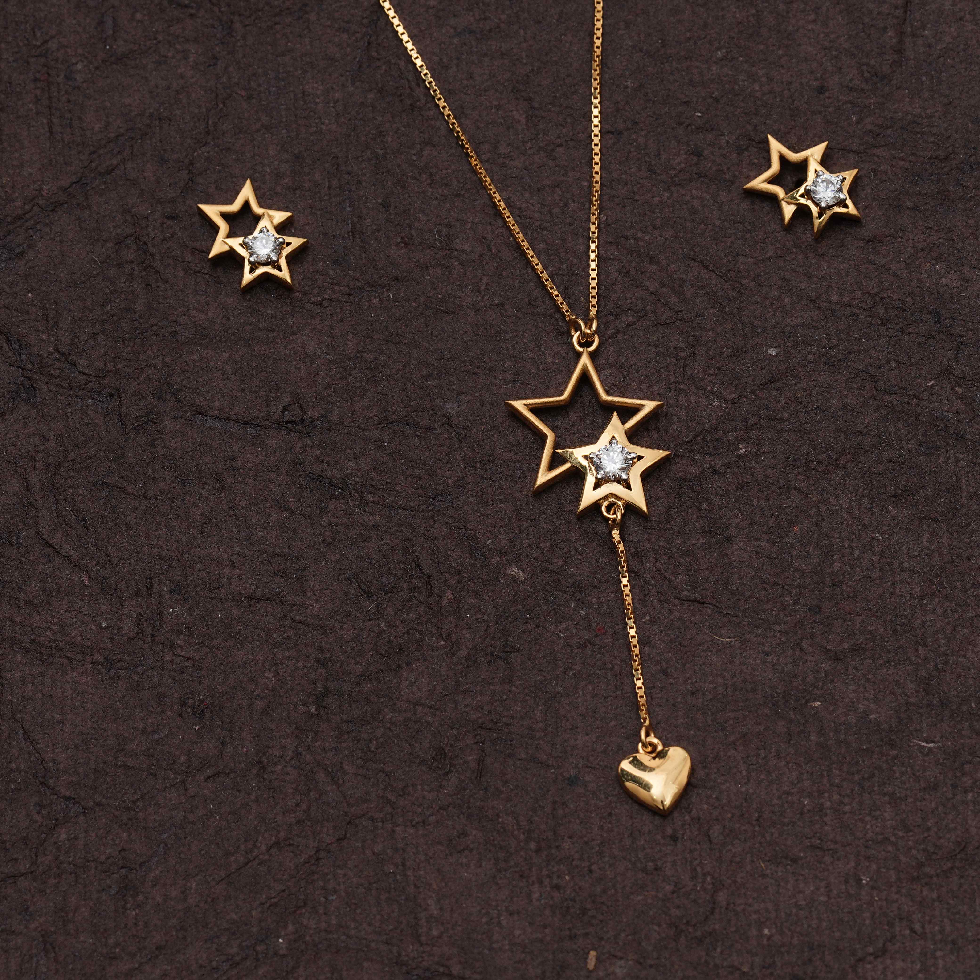 Diamond Star Necklace Set