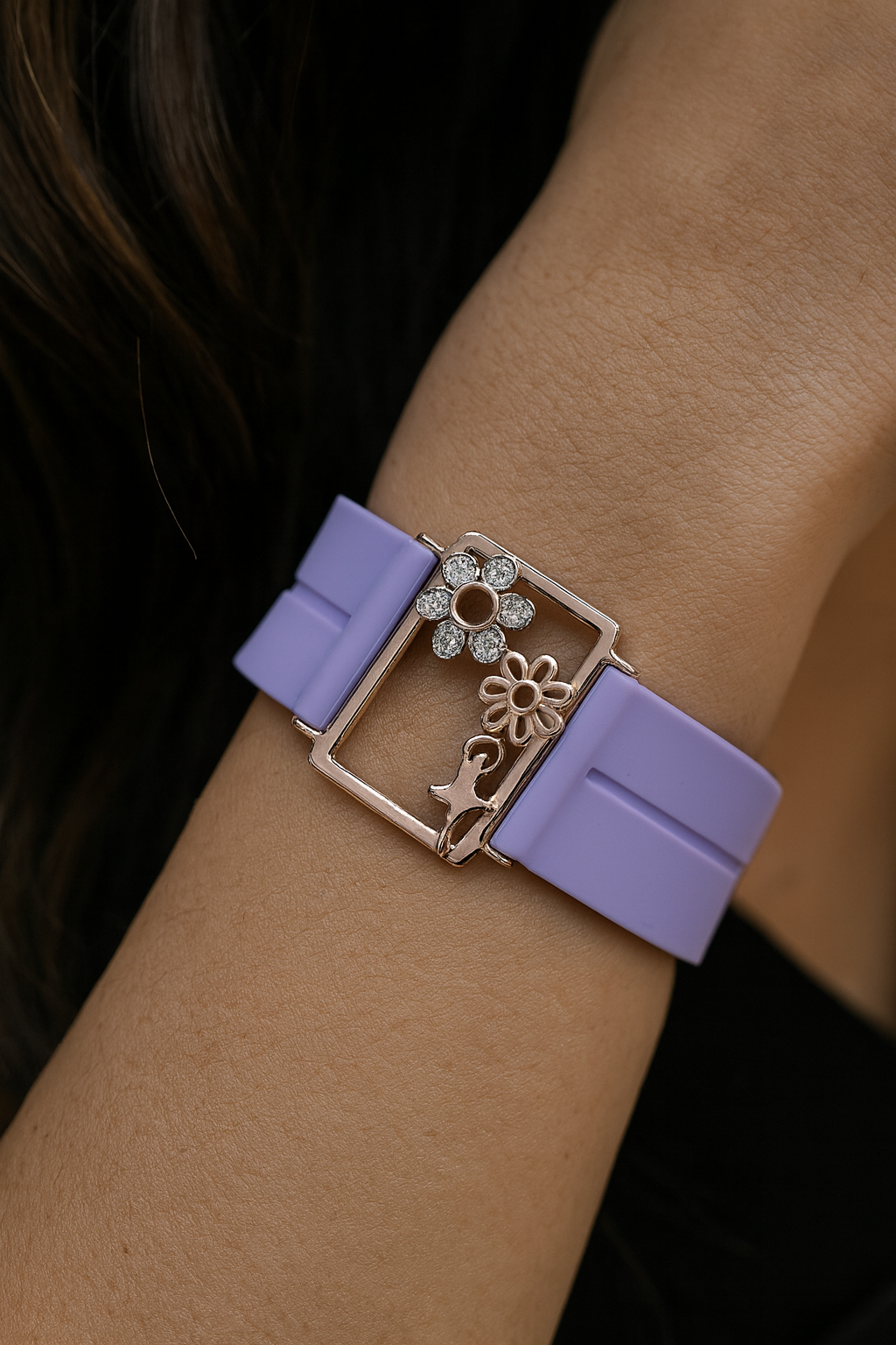 Floral Diamond Watch Bracelet